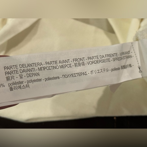 Zara White Sheath Lace Midi Dress with Flutter Sleeves sz small - Picture 8 of 9